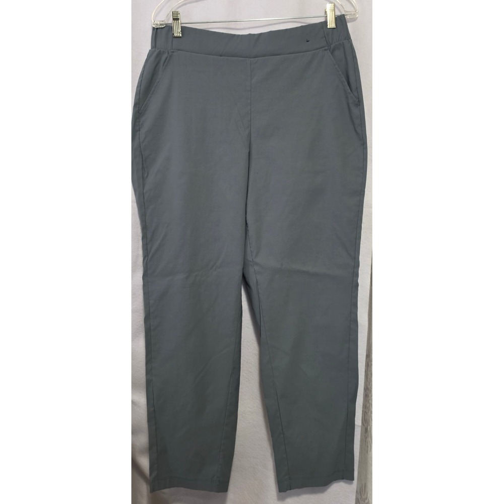 Modern Ambition Womens Recycled Nylon Stretch Pull On Pants Blue Gray Large - Picture 1 of 6